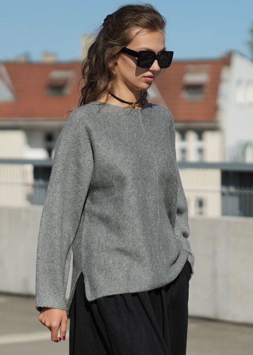 Sweter Milio Ciemny szary