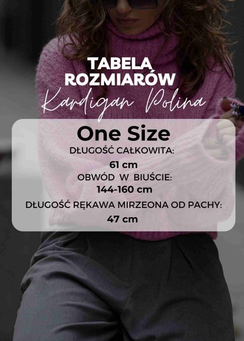 Tabela Rozmiarów dla Sweter Damski Polina Biały