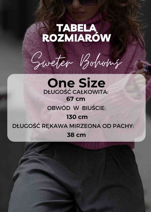Tabela Rozmiarów dla Sweter Damski Bohoms Beżowy
