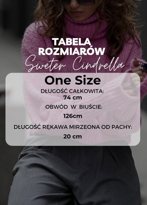 Tabela Rozmiarów dla Sweter Damski Cindrella Czarno-Biały