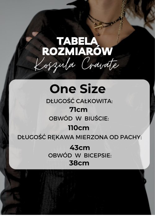 Tabela Rozmiarów dla Koszula Cravate Biała