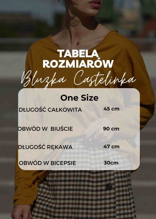 Tabela Rozmiarów dla Bluzka Castelinka Beżowa