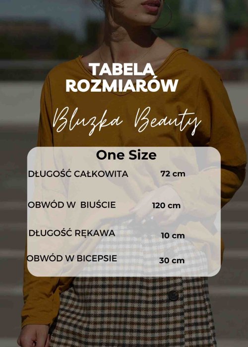 Tabela Rozmiarów dla Bluzka Beauty God Czarna