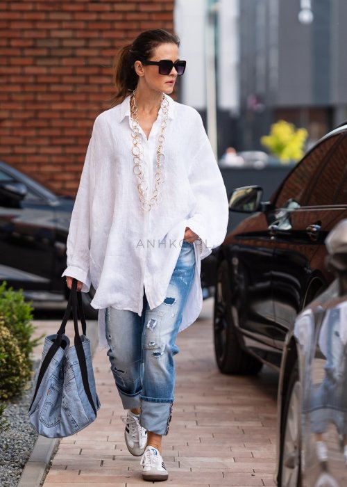 Koszula Lniana Holis Biała 