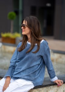 Niebieska Bluza Denim