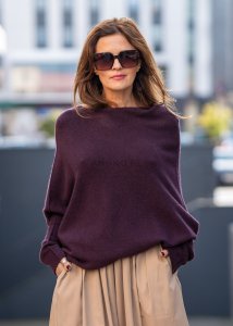 Sweter One Śliwkowy  
