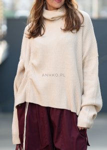 Golf Dzianinowy Lesster Kremowy 