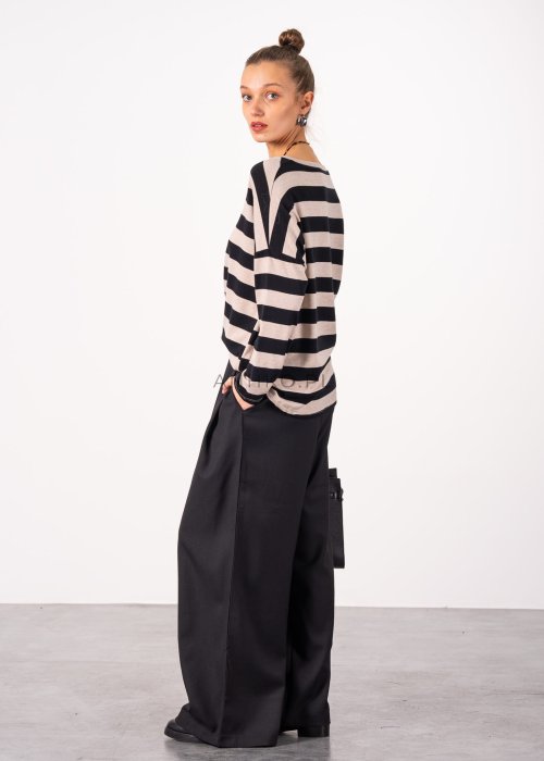 Eleganckie Spodnie Pedra Czarne 