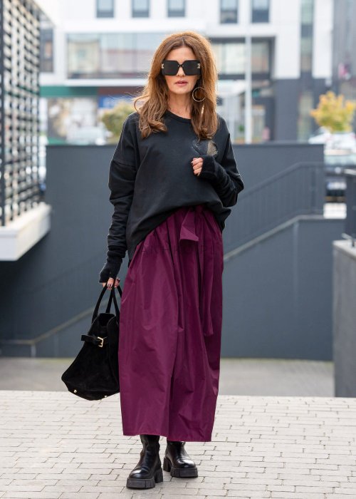 Spódnica Pistacio Śliwkowa