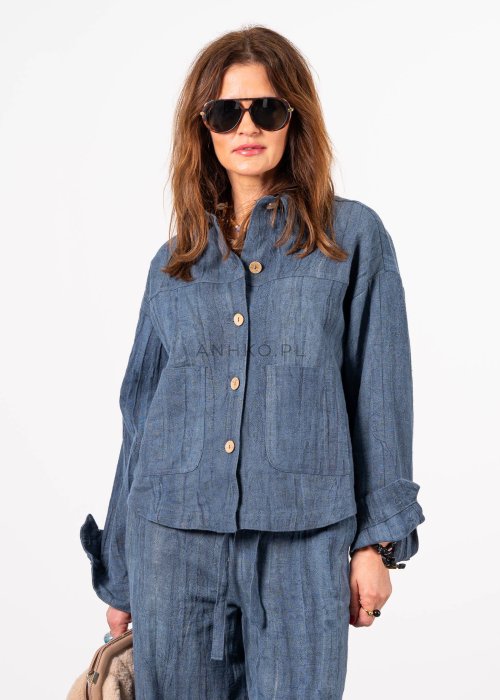 Koszula Natu Granatowa 