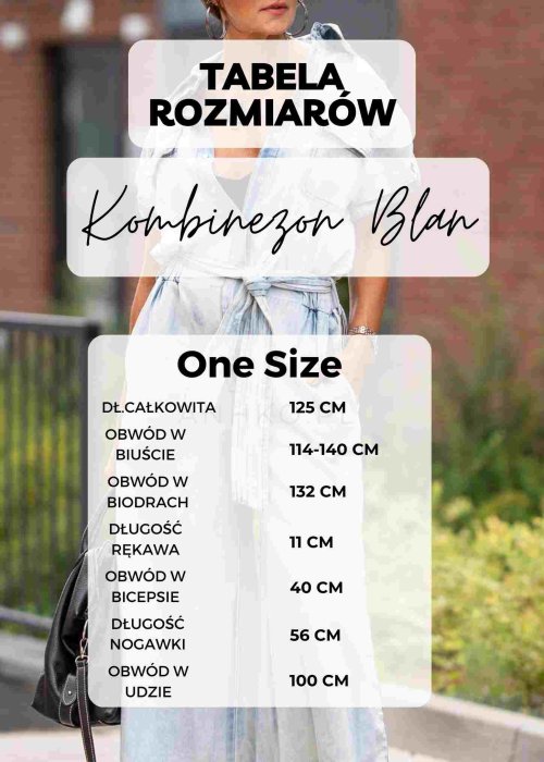 Tabela Rozmiarów dla Granatowy Kombinezon Blan Blue