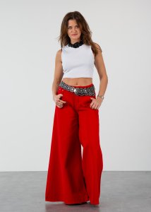 Jeansy Valentine Czerwone