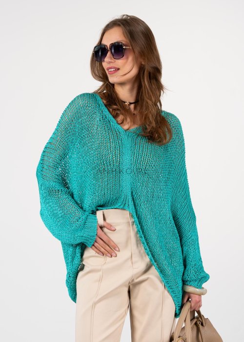 Sweter Sawa Turkusowy 