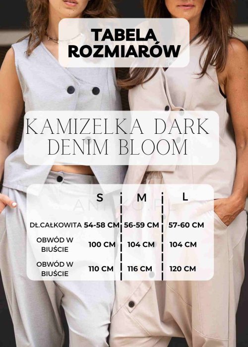 Jeansowa kamizelka damska z wiązaniem z przodu w stylu retro casual
