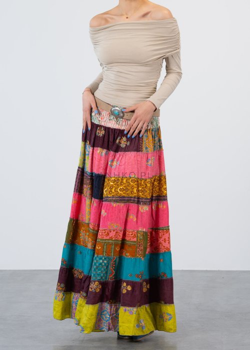 Bluzka damska beżowa z marszczeniem i dopasowanym krojem