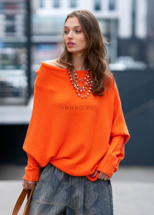 Sweter One Pomarańczowy 
