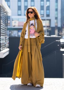 Kimono Mulan Musztardowe 