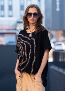 Bluzka Tee Spiral Czarna 