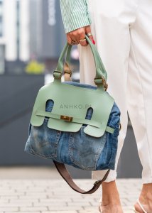 Torebka jeansowa Jeans Skin Zielona