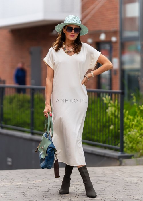 Sukienka Judi Śmietankowa 