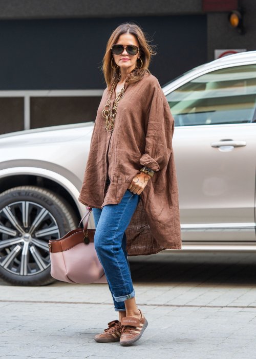 Koszula Lniana Holis Brązowa 