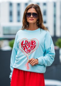 Bluza Love Of My Life Błękitna 