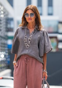 Koszula Lniana Servillia Szara 