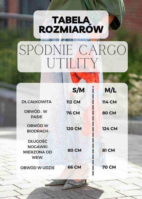 Oliwkowe spodnie cargo z dużymi kieszeniami, w luźnym, komfortowym kroju.