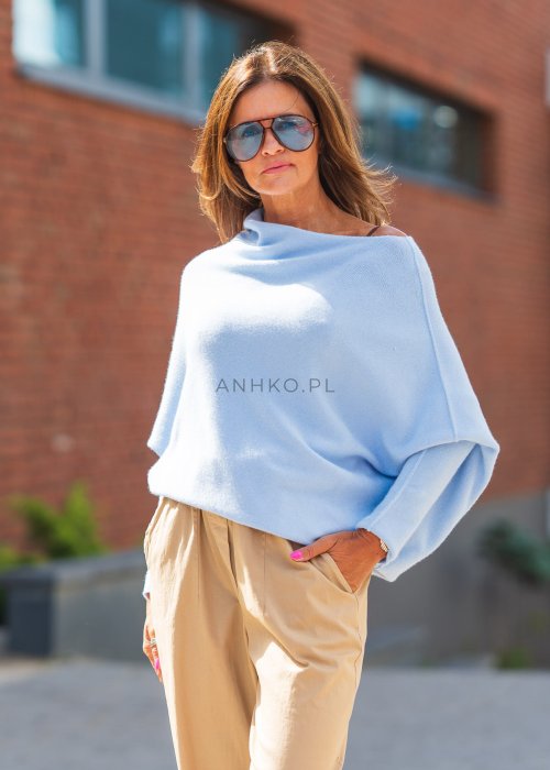 Sweter One Błękitny 