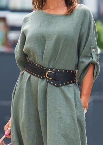 Pasek z jutą Yuta Czarny