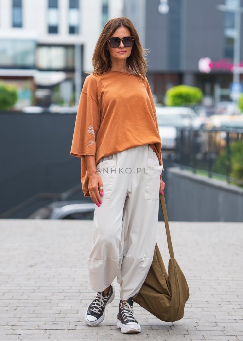 Spodnie Galerinio Tab Two Kremowe