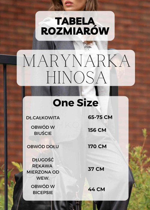 Tabela Rozmiarów dla Komplet z Dodatkiem Lnu Hinosa Brązowy - marynarka