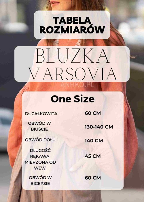 Ceglasta bluzka hiszpanka damska z odkrytymi ramionami i długimi, szerokimi rękawami, styl boho
