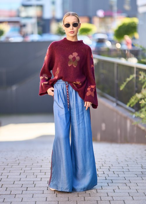 Spodnie Soft Move Pas Niebieskie