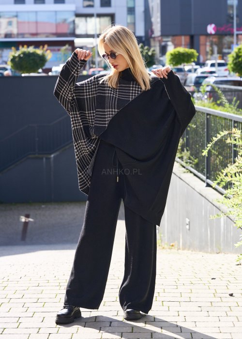 Stylizacja w eleganckiej, czarno-białej tonacji, idealna na chłodniejsze dni.