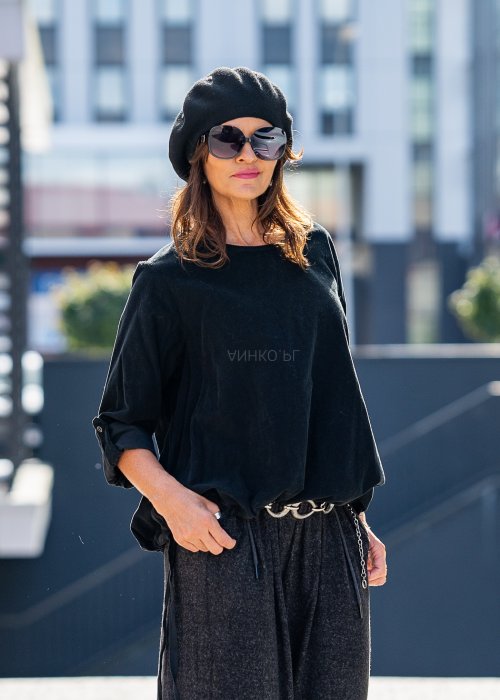 Bluzka Sztruksowa Tonny Czarna