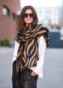 Szal Namibia Brązowo-Czarny