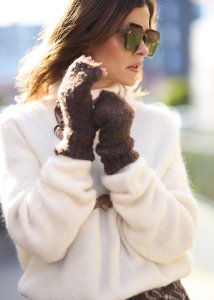 Rękawiczki Bezpalcowe Glorris Brązowe