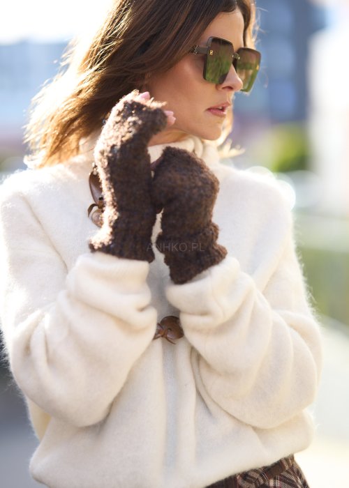 Rękawiczki Bezpalcowe Glorris Brązowe