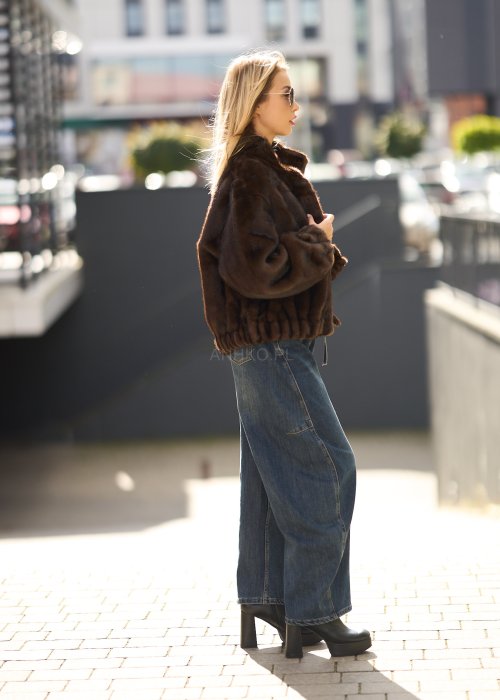 Jeansy damskie z szeroką nogawką i wysokim stanem, w stylu vintage, z wiązaniem w pasie i kieszeniami po bokach