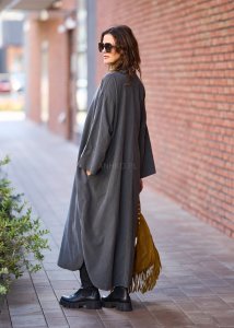 Sukienka Sztruksowa Keyla Ciemnoszara