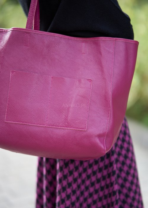 Torba skórzana Sela Amarant