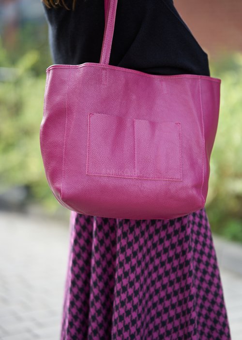 Torba skórzana Sela Amarant