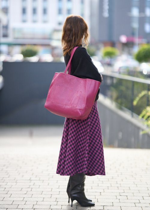 Torba skórzana Sela Amarant