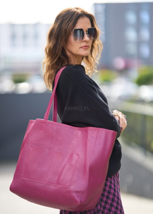 Torba skórzana Sela Amarant