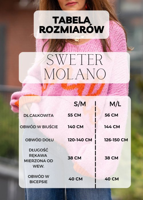 Biały sweter damski o grubym splocie z miękkiej dzianiny, luźny fason z okrągłym dekoltem