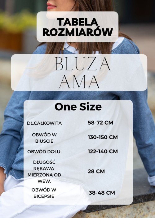 Tabela Rozmiarów One Size Bluza Ama Brązowa