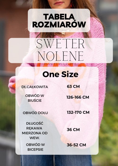 Tabela Rozmiarów dla Sweter Damski Nolene Ciemnozielony