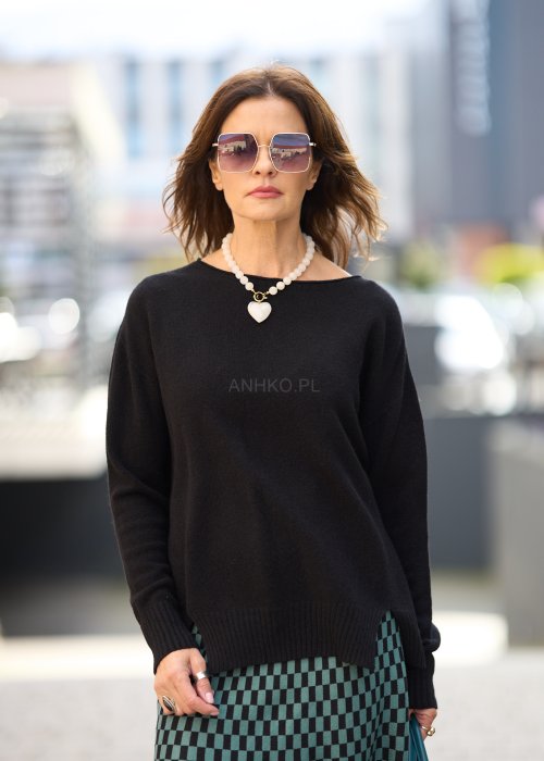 Sweter Cream Czarny 
