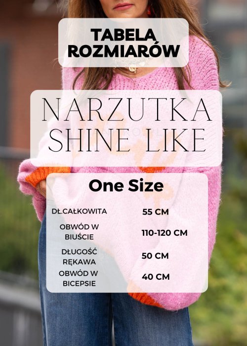 Tabela Rozmiarów dla Sweter Damski Shine Like Melanżowa Zieleń